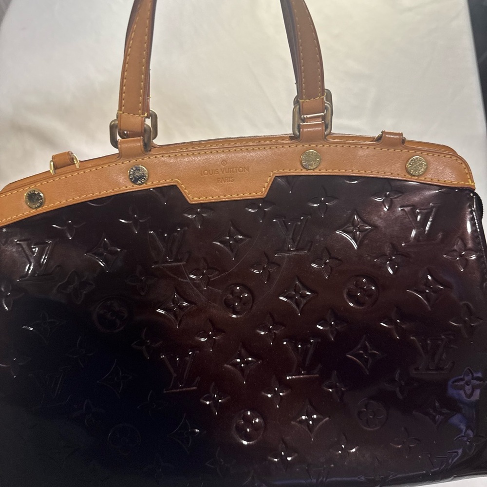 Brown Leather LV Handbag